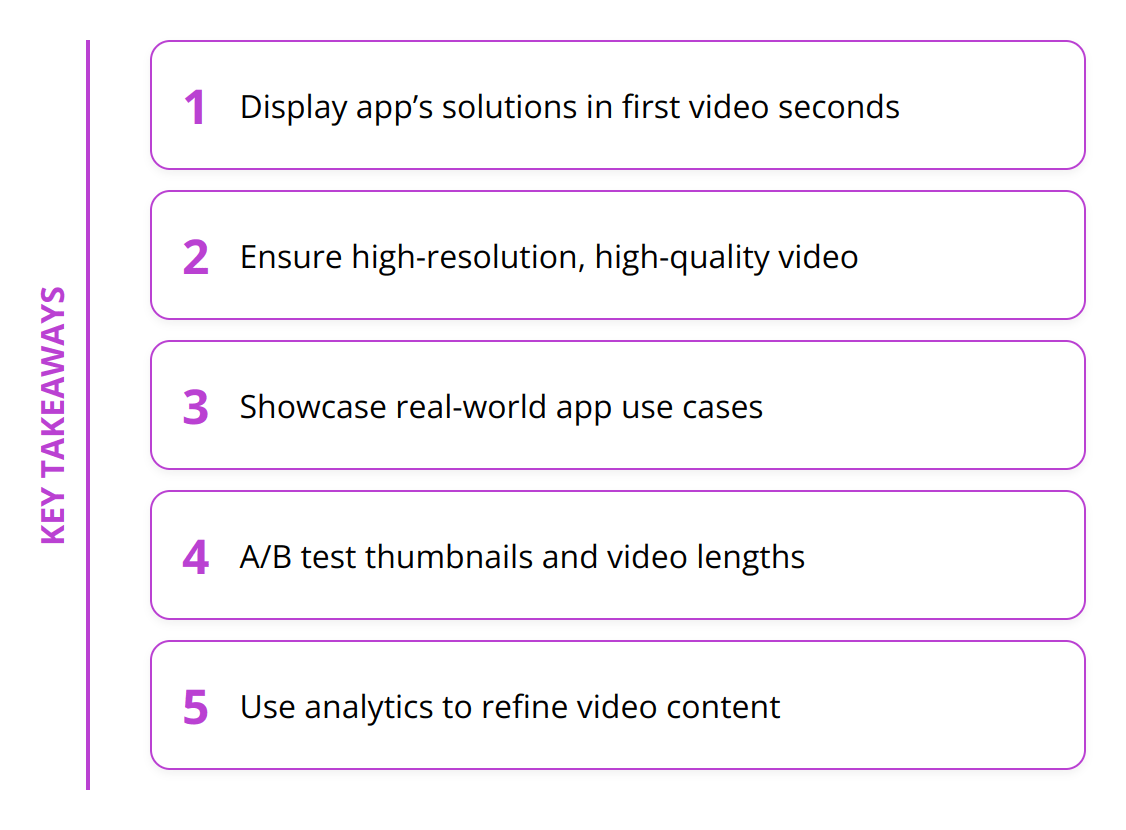 Key Takeaways - App Store Video Optimization [Pro Tips]